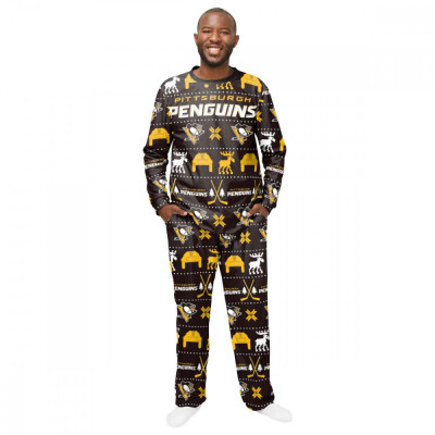 Pittsburgh Penguins pijamale de bărbați ugly holiday pajamas nhl - M foto