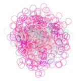 Elastice pentru par, Set 500 buc, Multicolore, Cauciuc, CMCLASS