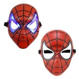 Cumpara ieftin Set 2 Masti Spiderman LED, Avengers Infinity War, Plastic, Universal, Rosu, 3 ani+