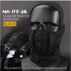 Shadow Balaclava with Steel Half Fighter Face Mask ( BK )