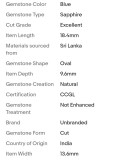 Safir albastru 25 ct