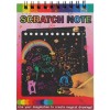 Caiet cu fise razuibile Cyrax, DIY Magic Scratch, 12 File, Curcubeu, Creion din Lemn, Cartonase negre, 14 x 10 cm, rosu