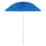 VidaXL Umbrelă de plajă Hawaii, albastru, 180 cm