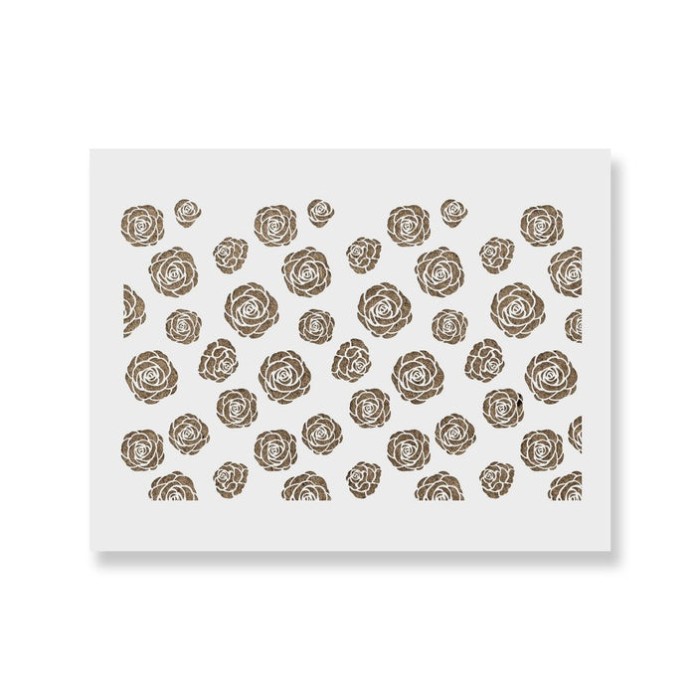 Sablon 900x600x0.7mm Roses Refolosibil, model MXSP7028
