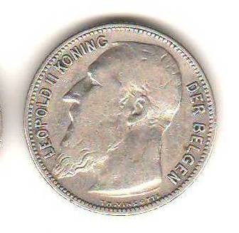 SV * Belgia 1 FRANK / FRANC ARGINT .835 foto