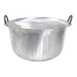 Ceaun aluminiu alimentar 60L cu fund rotund si manere