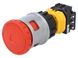 Comutator de Siguranță 30mm Roșu IP65 2NC
