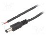 Cablu alimentare DC, cabluri, DC 5,5/2,1 mufa, negru, 2m, BQ CABLE - DC.CAB.4200.0200