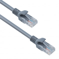 Cablu retea Detech, 1M, UTP cat 5e, gri, mufat 2 x rj45