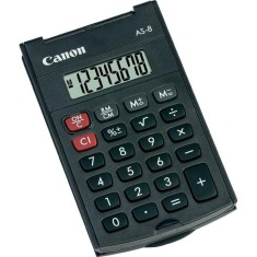 Calculator de birou CANON,AS-8, ecran 8 digiti, alimentare baterie, display LCD, negru, &amp;quot;BE4598B001AA&amp;quot; (timbru verde 0.18 lei) foto