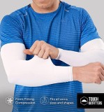Set 2 M&acirc;neci Supraelastice Crem pentru Braț și M&acirc;nă &ndash; Protecție Sport &amp; Confort Outdoor Alb 2 Marime universala