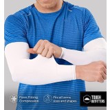 Set 2 M&acirc;neci Supraelastice Crem pentru Braț și M&acirc;nă &ndash; Protecție Sport &amp; Confort Outdoor Alb 2 Marime universala