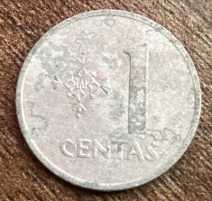 C50 - Moneda foarte veche - Lituania - 1 centas - 1991
