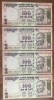 B11 22 - Bancnota foarte veche - India - 100 rupii - 2006 - patru bancnote serii consecutive