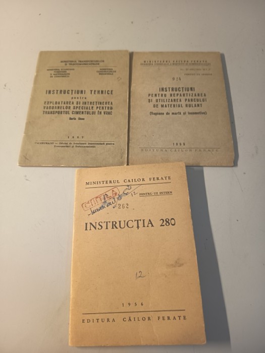 Lot 3 cărticele CFR