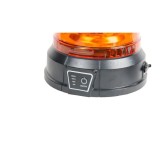 Girofar auto Automax 12V/ 24V, orange cu bec LED, fixare magnetica, cu acumulator, cu telecomanda