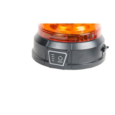 Girofar auto Automax 12V/ 24V, orange cu bec LED, fixare magnetica, cu acumulator, cu telecomanda foto