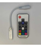 Controler BANDA LED RGB 12V pe fir 4 pin 17 taste + telecomanda, Oem