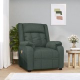 VidaXL Fotoliu de masaj, verde &icirc;nchis, material textil