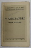 VASILE ALECSANDRI - POEZII POPULARE , 1936