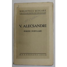 VASILE ALECSANDRI - POEZII POPULARE , 1936