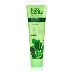 Ecodenta Green Brilliant Whitening pasta de dinti albitoare cu Fluor pentru o respirație proaspătă Mint Oil + Sage Extract 100 ml