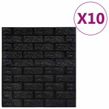 Cumpara ieftin Tapet de perete autocolant, model caramizi 3D, 10 buc., negru