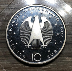 Moneda 10 Euro 2002 Germania Argint UNC foto