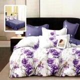 Lenjerie pat dublu,bumbac finet,6 piese,cearceaf normal 220x240cm, cearceaf pilota 200x220cm, 2 fete de perna 50x70, 2 fete de perna 70x70-94276