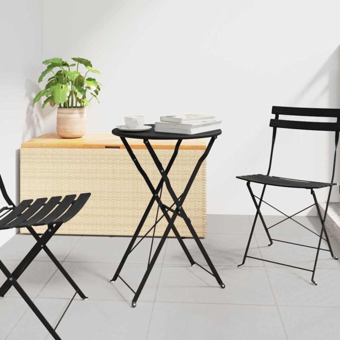 vidaXL Masă de bistro Antracit &Oslash;50x71 cm Oțel acoperit cu pulbere 42002966