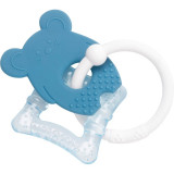 NATTOU Teether With Cooling Part jucărie pentru dentiție cu efect racoritor Blue Mouse 3 m+ 1 buc