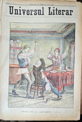 Revista Universul Literar nr.32/1897 pe coperta crima de la Carazeni foto