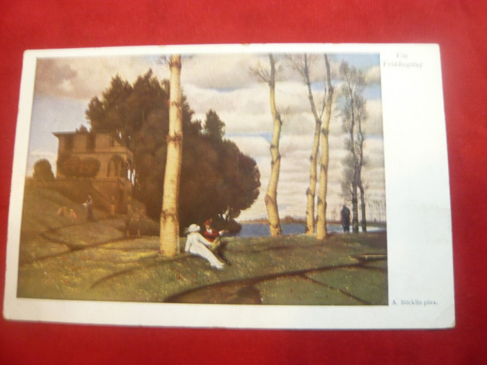 Ilustrata - Scena idilica circ.1916 la Sibiu ,cenzura militara de Artilerie