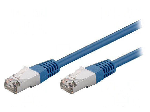 Patch cord F/UTP Cat 5e Albastru 5m Ecranat