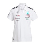 Mercedes AMG Petronas tricou polo de damă official Teamline Replica white F1 Team 2025 - XS
