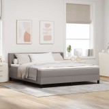 Cumpara ieftin Pat boxspring cu saltea cu saltea Gri taupe 180 x 200 cm
