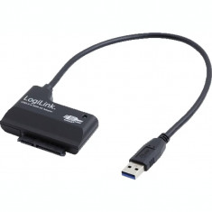 CABLU USB LOGILINK adaptor USB 3.0 (T) la S-ATA 3 (T) 6cm adaptor USB la HDD S-ATA 3 2.5&amp;amp;quot; negru AU0013 foto