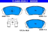 ATE 13.0460-5526.2 set placute frana,frana disc