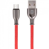Cablu Date si Incarcare USB la MicroUSB Forever Core Tornado, 3A, 1 m, Rosu