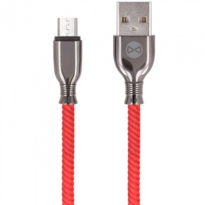 Cablu Date si Incarcare USB la MicroUSB Forever Core Tornado, 3A, 1 m, Rosu foto