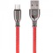 Cablu Date si Incarcare USB la MicroUSB Forever Core Tornado, 3A, 1 m, Rosu