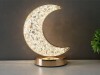 Lampă Decorativă LED Semilună Elegantă cu Efect de Cristal - Lumină Ambientală Caldă