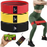 Set 3 benzi elastice fitness textile Trizand, 3 niveluri rezistenta