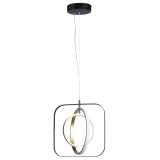 Lustra cu Pendul Libra, Stil Modern, Led, 30W/6500K, 3700 Lm, Inaltime Ajustabila, 150 cm, Aluminum, Black/Gold