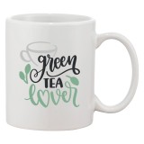 Cana alba personalizata &#039;Green tea lover&#039;, INOVATIX&reg;. 330ml
