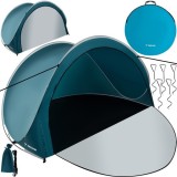Cort de plaja, protectie UV, fermoar inchidere, accesorii montare incluse, maner transport, fibra sticla/PE, 2x1,2x1,1m
