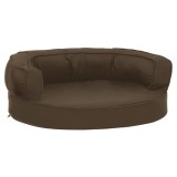 Cumpara ieftin Saltea ergonomica pat de caini, maro, 60x42 cm aspect in/fleece