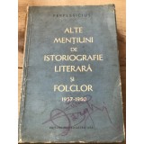 LITR7 Literatura. - Istoriografie literara si Folclor