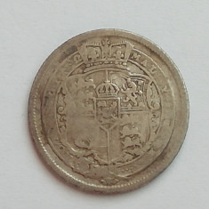 M1 C41 - Moneda foarte veche Anglia - six pence - argint - 1820