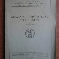 ALEXANDRU DEPARATEANU. STUDIU CRITIC - AL. CIORANESCU